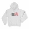 1 800 Red Flag Unisex Hoodie White