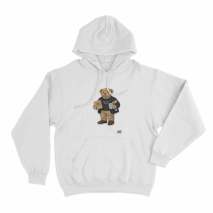 True Crime Bear Unisex Hoodie White